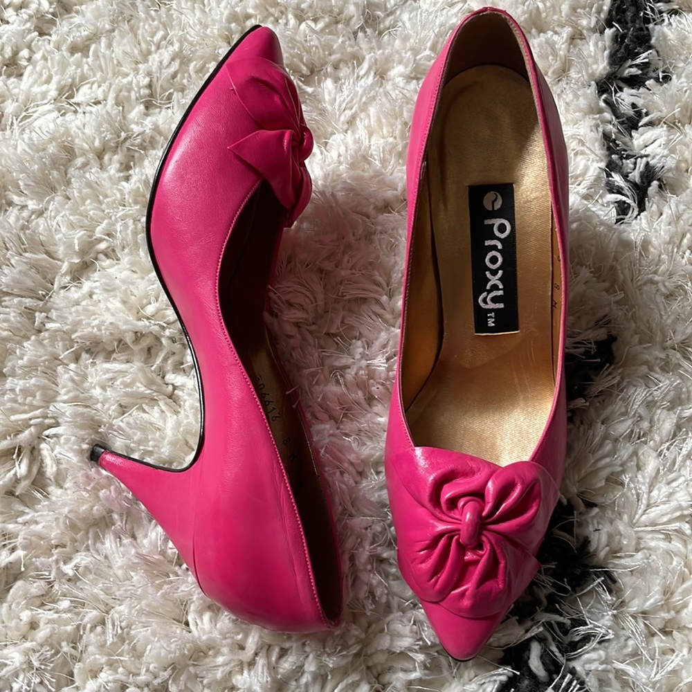 Hot pink pumps
